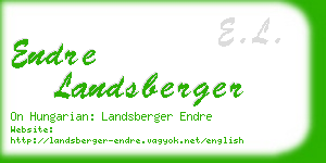 endre landsberger business card